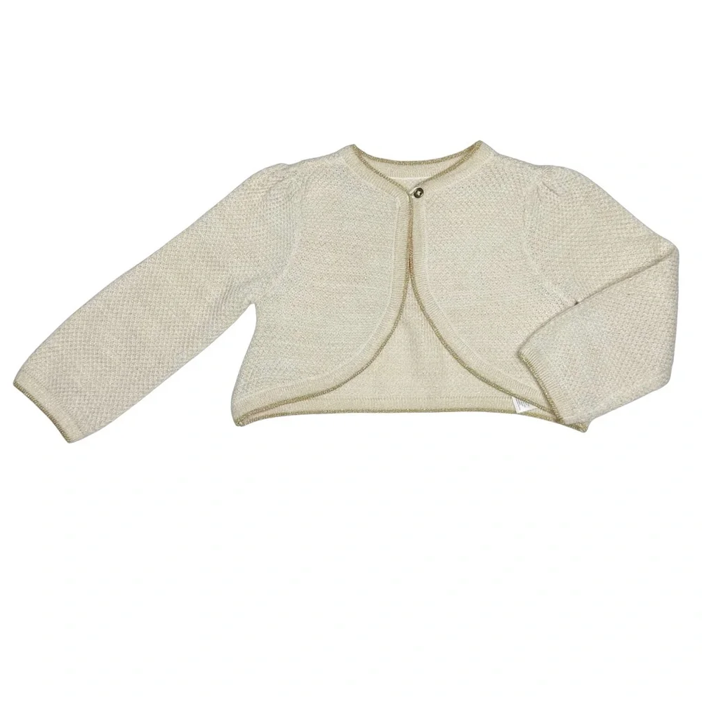 Just One You By‎ Carter’s Cream And Gold Cardigan